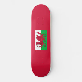 Walisische Flagge (Wales) (walisischer Drache) Skateboard