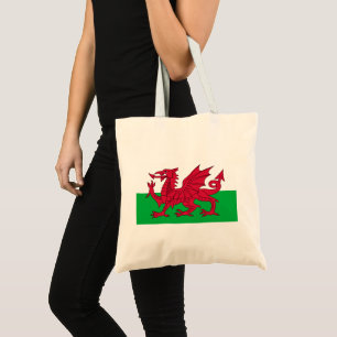 Walisische Flagge (Wales) (walisischer Drache) Tragetasche