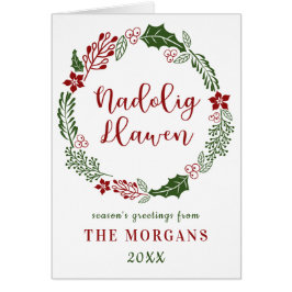 Walisische frohe Weihnachten, Custom Holiday Folde