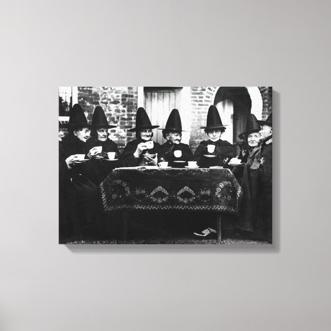 Walisische Hexen - Tee-Party Vintag Leinwanddruck (Vorderseite)