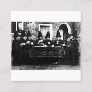 Walisische Hexen - Teeparty Vintage Quadratische Visitenkarte