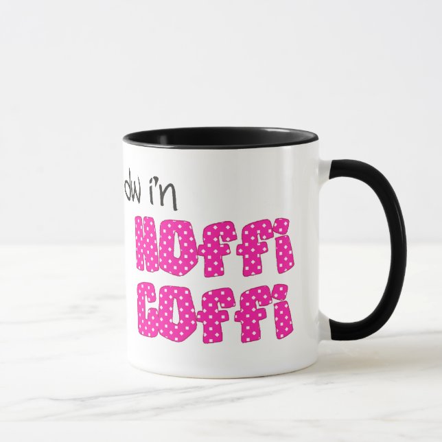 Walisische Kaffee-Tasse: Hoffi Coffi, Candy Pink Tasse (Rechts)