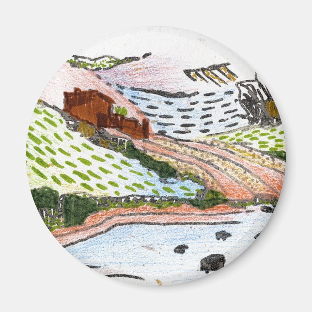 Walisische Landschaft Magnet (Vorne)