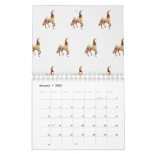 Walisische Pony und Cob Horse Reittiere Wasserfarb Kalender