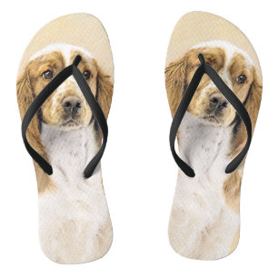 Walisische Springer Spaniel Malerei - Originale Hu Flip Flops