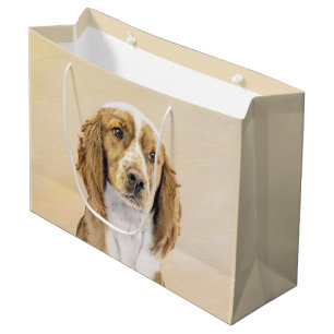 Walisische Springer Spaniel Malerei - Originale Hu Große Geschenktüte