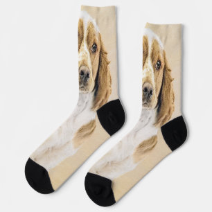 Walisische Springer Spaniel Malerei - Originale Hu Socken