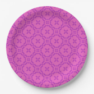 Walisische Tapestry Muster, Chic Pink Paper Plate Pappteller
