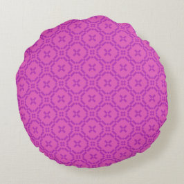 Walisische Tapisserie Muster, Chic Pink Round Pill Rundes Kissen