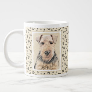 Walisische Terrier-Malerei - Niedliche Original Hu Jumbo-Tasse