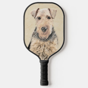 Walisische Terrier-Malerei - Niedliche Original Hu Pickleball Schläger