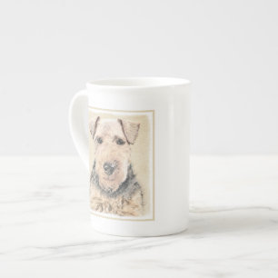 Walisische Terrier-Malerei - Niedliche Original Hu Prozellantasse