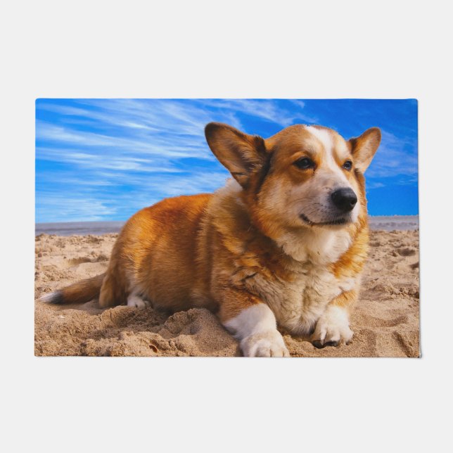 Walisischer Corgi. Fußmatte (Vorderseite)