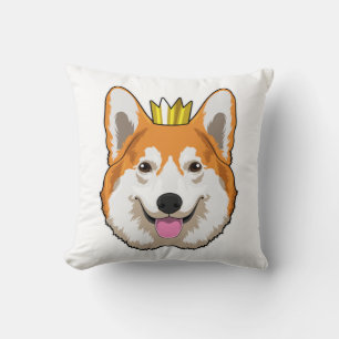 Walisischer Corgi mit Krone Kissen