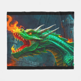 Walisischer Drache heizt englisches Schloss Fleecedecke
