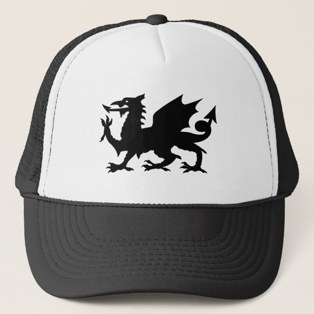 Walisischer Drache Truckerkappe (Vorderseite)
