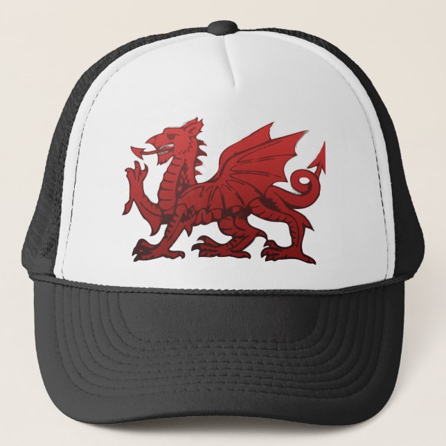 Walisischer Drache Truckerkappe (Vorderseite)