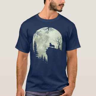 Walisischer Korgi Hund und Mondhühner im Waldhund T-Shirt
