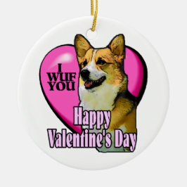 Walisischer Valentinstag Keramikornament