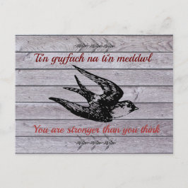 walisisches Sprichwort der Förderung Postkarte