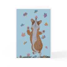 Walisiser Corgi und Schmetterlinge Alles Gute zum