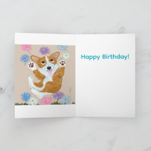 Walisiser Corgi und Schmetterlinge Alles Gute zum Karte