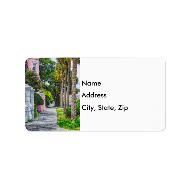 Walk Along Rainbow Row Adressaufkleber (Vorne)