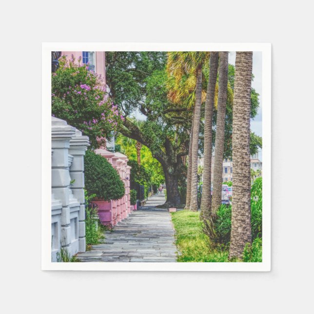 Walk Along Rainbow Row Serviette (Vorderseite)