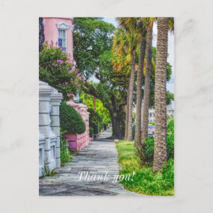 Walk Along Rainbow Row Vielen Dank Postkarte