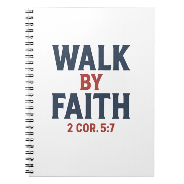 Walk by Faith 2 Cor 5:7  Notizblock (Vorderseite)