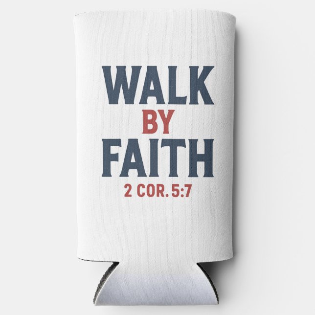 Walk by Faith 2 Cor 5:7 Selters Dosenkühler (Vorderseite)