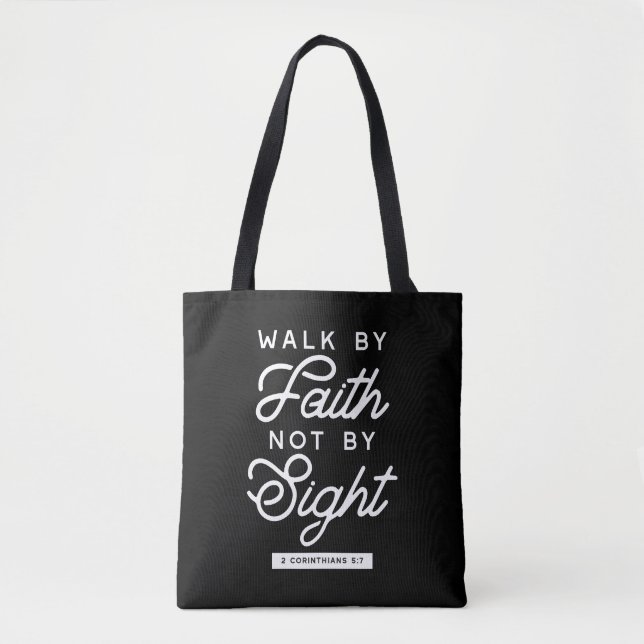 "Walk by Faith" Bible Verse Typografie Design II (Vorderseite)