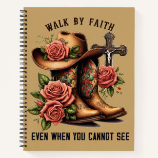 Walk By Faith Christian | Western Cowgirl Faith Notizbuch