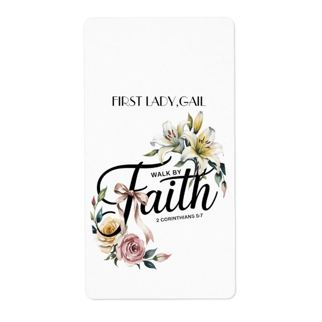 "Walk by Faith Floral Scripture Design (Vorne)