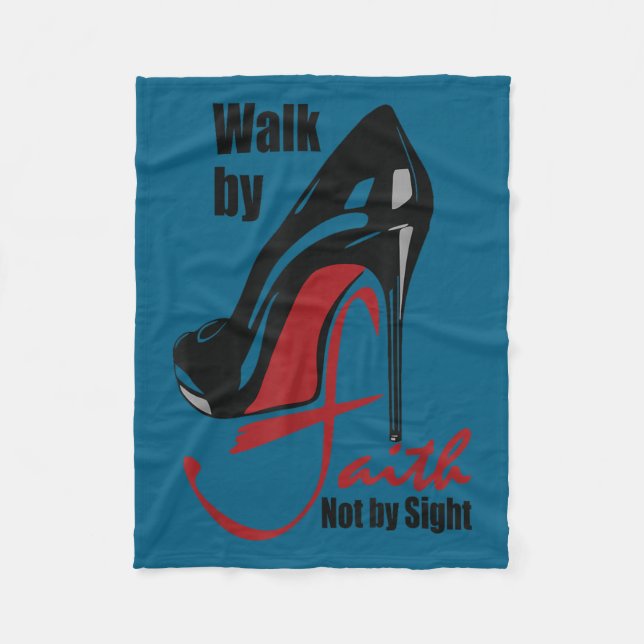 Walk By Faith Not By Sight Motivation Quotes  Fleecedecke (Vorderseite)