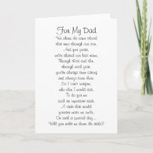 "Walk Down the Aisle" Card Karte