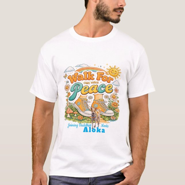 Walk for Peace with Aloka T-Shirt (Vorderseite)
