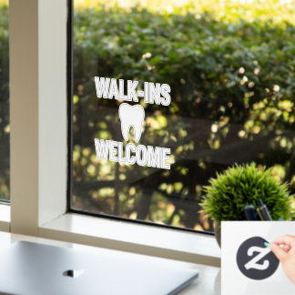 WALK-INS WICOME Dental Office Window Decal Fensteraufkleber