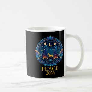 Walk Peace 2026 Weltfriedensmönche mit Aloka Hund Kaffeetasse