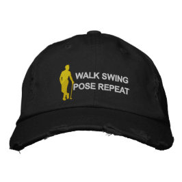Walk Swing Pose Wiederholung Eleganter Golf Bestickte Baseballkappe