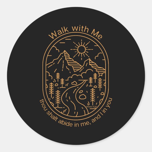 Walk With Me 2026 Lds Youth Theme Camp  Runder Aufkleber (Vorderseite)