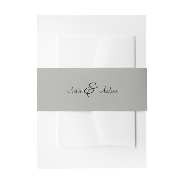 'Walk with Me' Hochzeitseinladungen Bauchband Einladungsbanderole (Vorderseite Beispiel)
