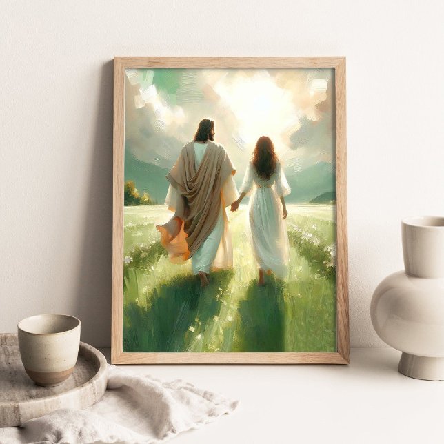 Walk With Me Jesus _ Christian Wall Art _ Jesus Wa Poster (Von Creator hochgeladen)