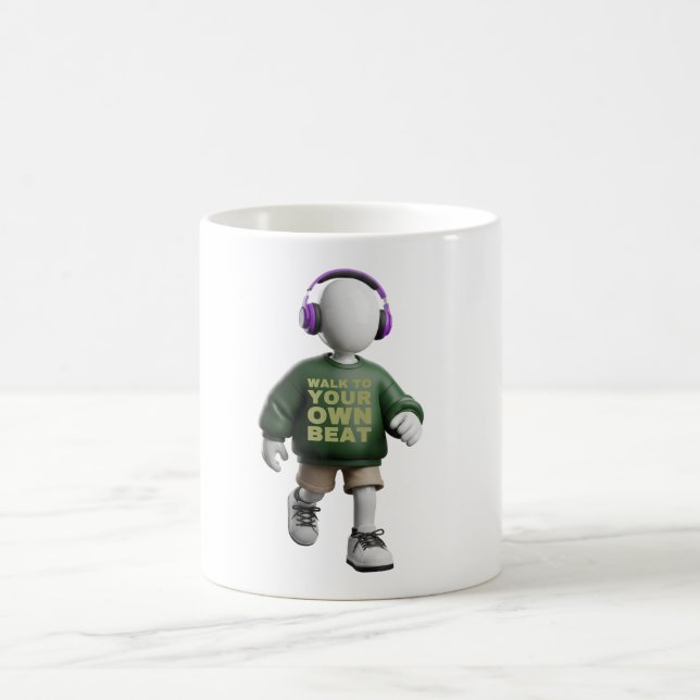 Walk Your Own Beat Kaffeetasse (Mittel)
