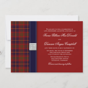 Walker Abend Tartan Celtic Wedding Einladung