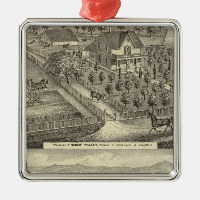 Walker, Ball Residenzen Silbernes Ornament (Vorne)