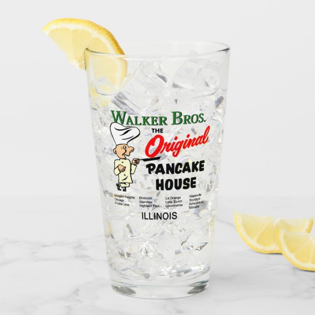 Walker Bros. Illinois, das Original Pancake House. Glas (Vorderseite Ice)