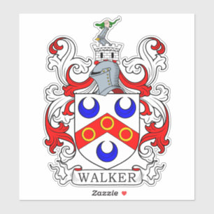 Walker Familienwappen Aufkleber