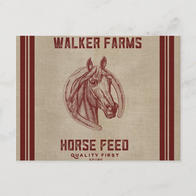 Walker Farms Horst Füttre Sack Postkarte (Vorderseite)