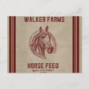 Walker Farms Pferdefutter-Sack Postkarte